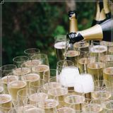 OTIX Kunststof Champagne Glazen - Herbruikbaar - 96 stuks - 150ml - Transparant - Kunststof