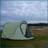 HIXA Pop-Up Tent - Groen - 1 persoons - festival - Met Tentharingen - en Slaapzak - 220x120x95cm
