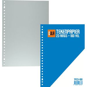 DULA Ringbandpapier A4 - 23 rings - Tekenpapier - 70 grams - 100 vel - Blanco