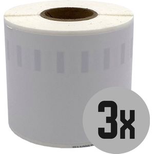 DULA Dymo Compatible labels - Wit - 99014 - S0722430 - Verzend- en naambadge etiketten - 3 rollen - 101 x 54 mm - 220 labels per rol - Removable