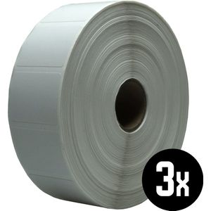 DULA Compatible Zebra Labels 32x25mm - 2580 etiketten per rol - kern 25mm - Wit - Permanent - 3 roll