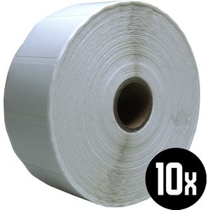 DULA Compatible Zebra Labels 38x25mm - 2580 etiketten per rol - kern 25mm - Wit - Permanent - 10 rol