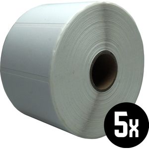 DULA Compatible Zebra Labels 57x32mm - 1500 etiketten per rol - kern 25mm - Wit - Verwijderbaar - 5