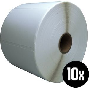 DULA Compatible Zebra Labels 76x51mm - 1370 etiketten per rol - kern 25mm - Wit - Verwijderbaar - 10 rollen