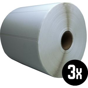 DULA Compatible Zebra Labels 102x38mm - 1790 etiketten per rol - kern 25mm - Wit - Permanent - 3 rollen
