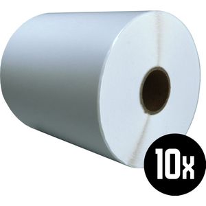 DULA Compatible Zebra Labels 103x199mm - 250 etiketten per rol - kern 25mm - Wit - Permanent - 10 rollen