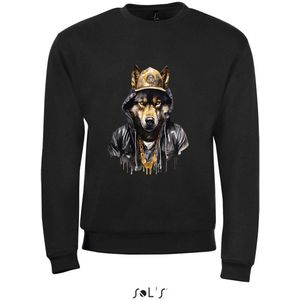 Sweatshirt 2-158an19 Hond gouden kettingen - xS