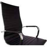 Ergodu Milano Design Ergonomische Bureaustoel - Luxe Office Chair - Strak Design & PU-Leer - Zwart