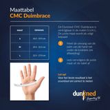 Dunimed CMC Duimbrace - Duimsupport voor Artrose - Stabiliteit & Herstel van de Duim - Maat M - Rechts - Grijs