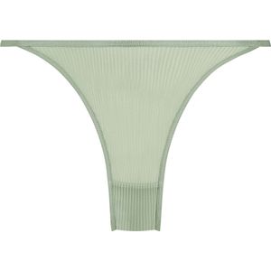 Slip - Kanten Achterkant - Semi-Transparant - Geribbelde Stof