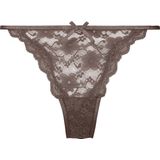 String - Zwart - Kant - Normale Pasvorm