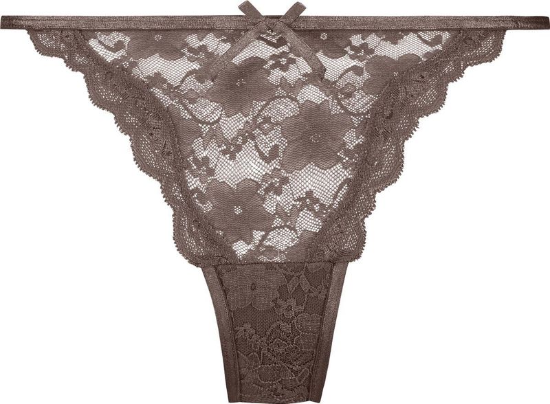 String - Zwart - Kant - Normale Pasvorm