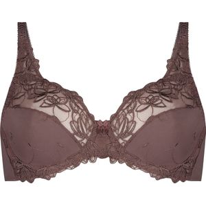 Hunkemöller Dames Lingerie Niet-voorgevormde beugel bh Diva - Bruin - maat B70
