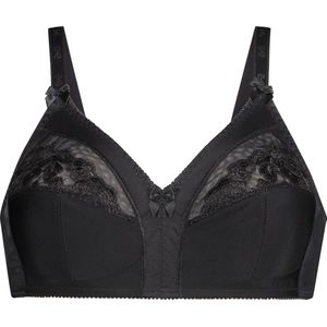 Hunkemöller Dames Lingerie Niet-voorgevormde bh zonder beugel Sara - Zwart - maat B75