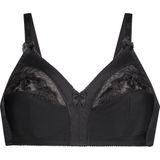 Hunkemöller Dames Lingerie Niet-voorgevormde bh zonder beugel Sara - Zwart - maat B75