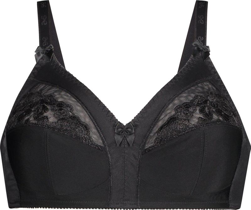 Hunkemöller Dames Lingerie Niet-voorgevormde bh zonder beugel Sara - Zwart - maat B75