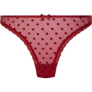 Hunkemöller Dames Lingerie String Phoebe - Rood - maat XS