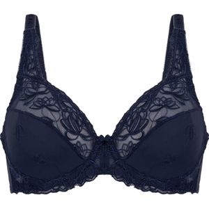 Hunkemöller Dames Lingerie Niet-voorgevormde beugel bh Diva - Blauw - maat B70