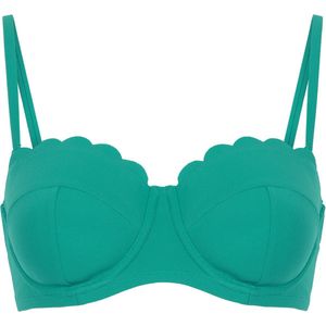 Hunkemöller - Scallop Cup E+ - Voorgevormde Beugel Bikinitop - Groen