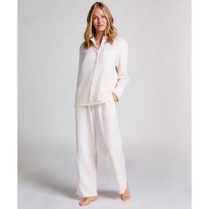 Hunkemöller - Slaapshirt - Wit - Lange Mouw - Effen