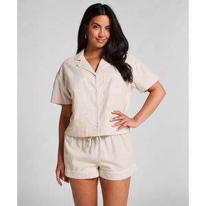 Hunkemöller - Katoenen Pyjama Top - Beige