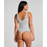 Hunkemöller - Katoenen Rib Body - Grijs