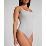 Hunkemöller - Katoenen Rib Body - Grijs