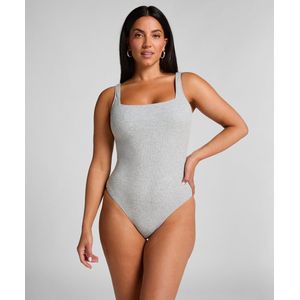 Hunkemöller - Katoenen Rib Body - Grijs
