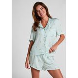 Hunkemöller - Dames Nachtmode - Viscose Short - Groen