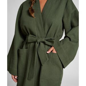 Hunkemöller - Badjas - Groen - Wafeltextuur