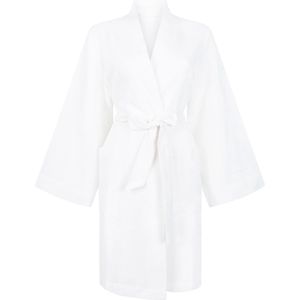 Hunkemöller - Badjas - Wit - Wafeltextuur