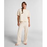 Hunkemöller - Pyjamaset - Wit - Tweedelig - T-shirt met Korte Mouwen en Lange Broek