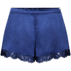 Hunkemöller - Grace - Pyjamashort - Blauw - Noir-collectie