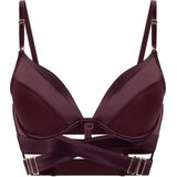 Hunkemöller - Colette - Voorgevormde Push-up Longline Beugel Bh - Paars