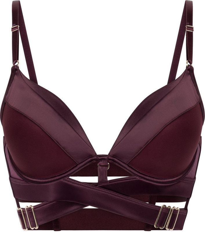 Hunkemöller - Colette - Voorgevormde Push-up Longline Beugel Bh - Paars