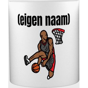 Akyol - basketbal man met eigen naam Mok met opdruk - basketbal - iemand die op basketbal zit - sport - bal - wedstrijdsport - verjaardag cadeau - kado - 350 ML inhoud