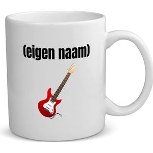 Akyol - rode elektrische gitaar met eigen naam koffiemok - theemok - Gitaar - muziek liefhebbers - gitaristen - gitaarliefhebbers - verjaardag - cadeau - kado - 350 ML inhoud