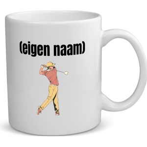 Akyol - golfer man met eigen naam koffiemok - theemok - Golf - golfers - mok met eigen naam - leuk cadeau voor iemand die houdt van golfen - cadeau - kado - 350 ML inhoud