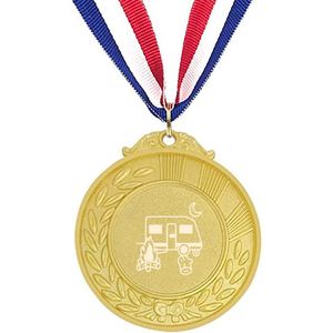 Akyol - kamperen medaille goudkleuring - Kamperen - mensen die kamperen kampeerders - natuur, tent, kampvuur, buitenleven, avontuur.