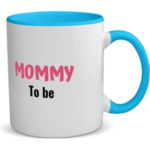 Akyol - mommy to be koffiemok - theemok - blauw - Mama - beste moeder - moeder cadeautjes - moederdag - verjaardagscadeau - verjaardag - cadeau - geschenk - kado - gift - moeder artikelen - 350 ML inhoud