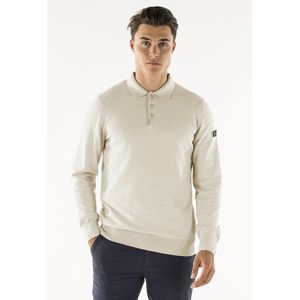 Presly and Sun Heren knitted polo-Brad-beige
