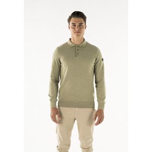 Presly and sun Heren knitted polo-Brad-Wasabi