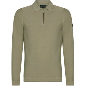 Presly & Sun - Half zip trui - Heren - Olijf - Katoen - Harry half zip
