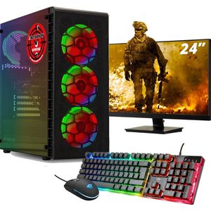 ScreenON - Gaming Set - (24"" Monitor + Toetsenbord + Muis) Ryzen 5 - 500GB SSD - 16GB RAM - RTX 3050 - Windows 11 - S24-TX88793