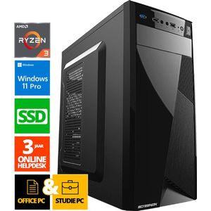 Office PC - Ryzen 3 - 256GB SSD - 32GB RAM - Radeon RX Vega 8 - WX28280 - Windows 11 - ScreenON - Allround Computer + WiFi & Bluetooth