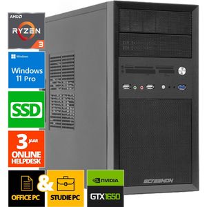 Office Computer - Ryzen 3 - 1024GB SSD - 128GB RAM - GTX 1650 - WX32357- Windows 11 - ScreenON - Allround Business PC + 5 in 1 Multifuntionele Cardreader + WiFi & Bluetooth
