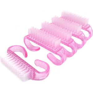 Nagelborstel - nagelborstel kunststof - Set van 3 - Roze