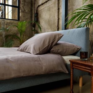 Dekbedovertrek Kayori Saya Taupe Satijn-140 x 200 / 220 cm | 1-Persoons