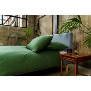 Kayori - Saya - Dekbedovertrek - Donkergroen - Satijn - Extra Breed