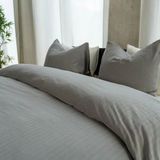 Kayori - Naka - Dekbedovertrek - Antraciet - Katoen - Extra Breed 260 x 200 / 220 cm